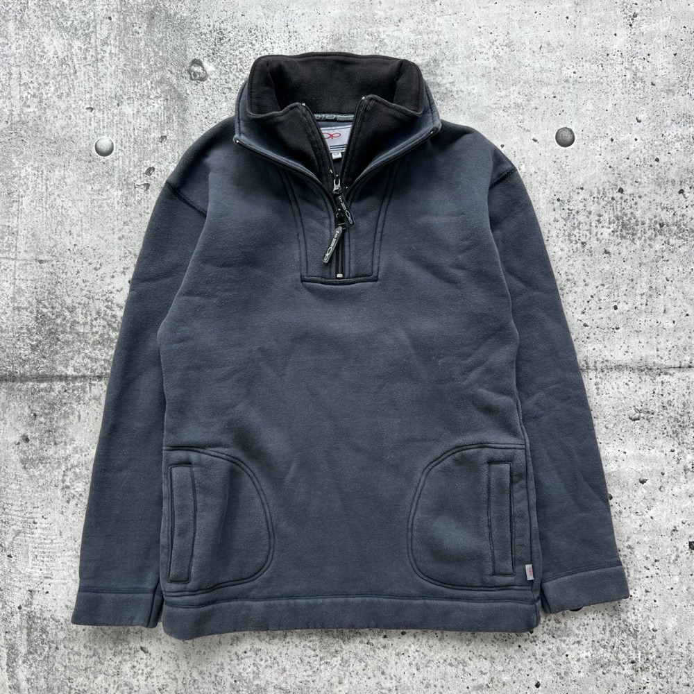 Vintage Y2K Ocean Pacific Mens Small Gray Fleece Quarter Zip Surf Software OP